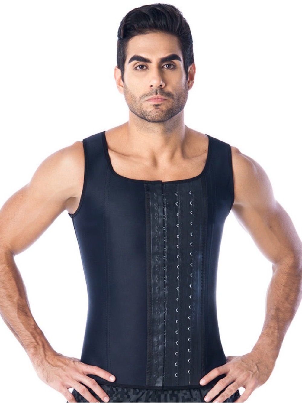 Men's Black Compression Waist Trainer Vest